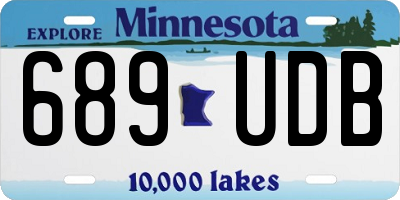 MN license plate 689UDB