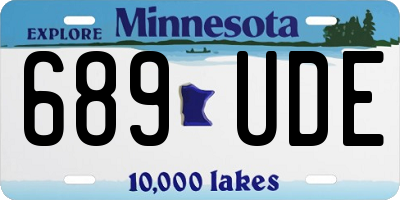 MN license plate 689UDE