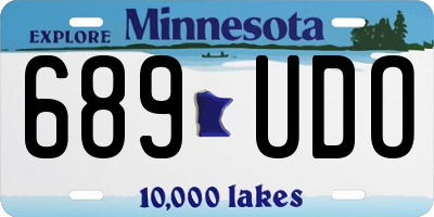 MN license plate 689UDO