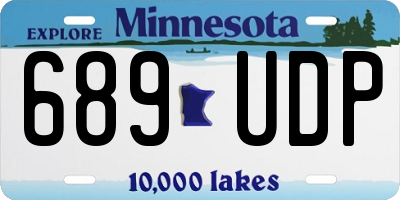 MN license plate 689UDP