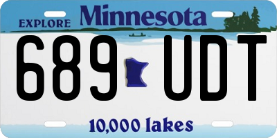 MN license plate 689UDT