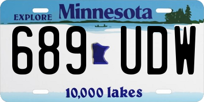 MN license plate 689UDW