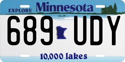 MN license plate 689UDY
