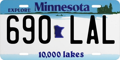 MN license plate 690LAL