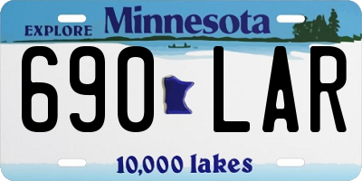 MN license plate 690LAR