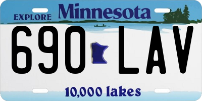 MN license plate 690LAV
