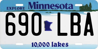 MN license plate 690LBA