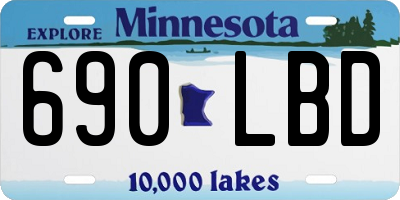 MN license plate 690LBD