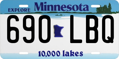 MN license plate 690LBQ