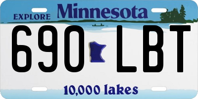 MN license plate 690LBT