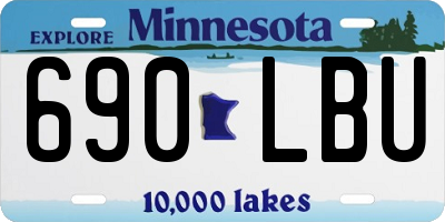 MN license plate 690LBU