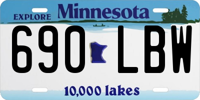 MN license plate 690LBW