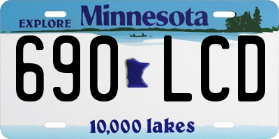 MN license plate 690LCD