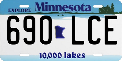 MN license plate 690LCE