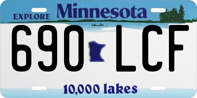 MN license plate 690LCF