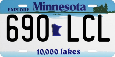 MN license plate 690LCL