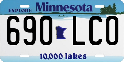 MN license plate 690LCO