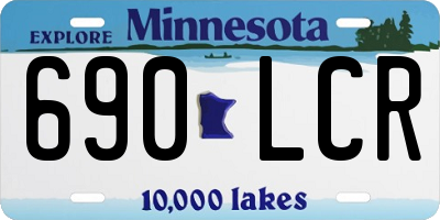 MN license plate 690LCR