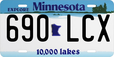MN license plate 690LCX