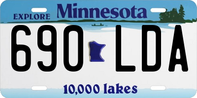 MN license plate 690LDA
