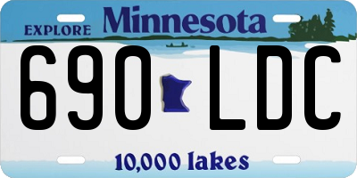 MN license plate 690LDC