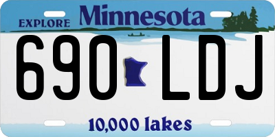 MN license plate 690LDJ