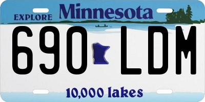 MN license plate 690LDM