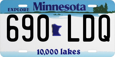 MN license plate 690LDQ