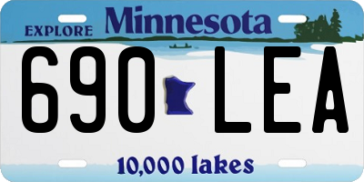 MN license plate 690LEA