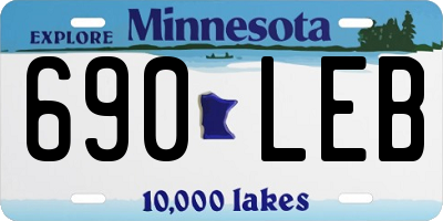 MN license plate 690LEB