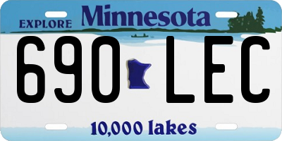 MN license plate 690LEC