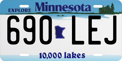 MN license plate 690LEJ