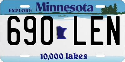 MN license plate 690LEN
