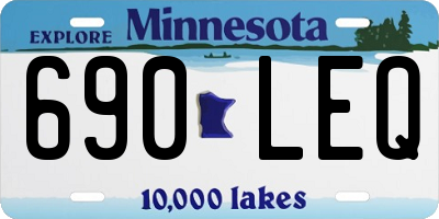 MN license plate 690LEQ