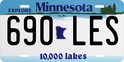 MN license plate 690LES
