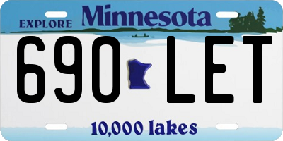 MN license plate 690LET