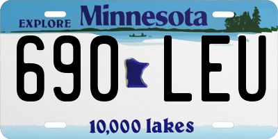 MN license plate 690LEU