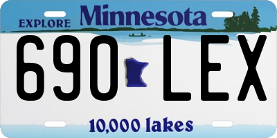 MN license plate 690LEX