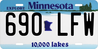 MN license plate 690LFW