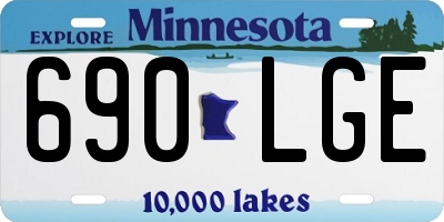 MN license plate 690LGE