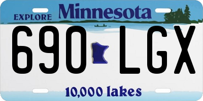 MN license plate 690LGX
