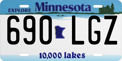 MN license plate 690LGZ