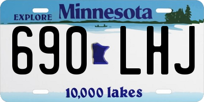 MN license plate 690LHJ