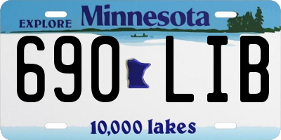 MN license plate 690LIB