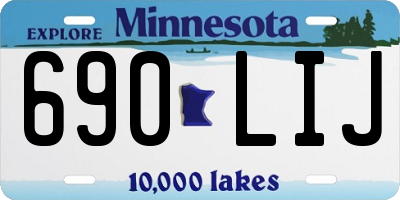 MN license plate 690LIJ