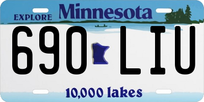 MN license plate 690LIU