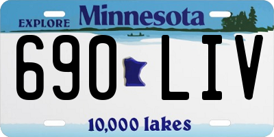MN license plate 690LIV