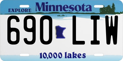 MN license plate 690LIW