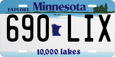 MN license plate 690LIX
