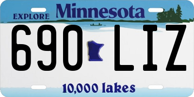 MN license plate 690LIZ